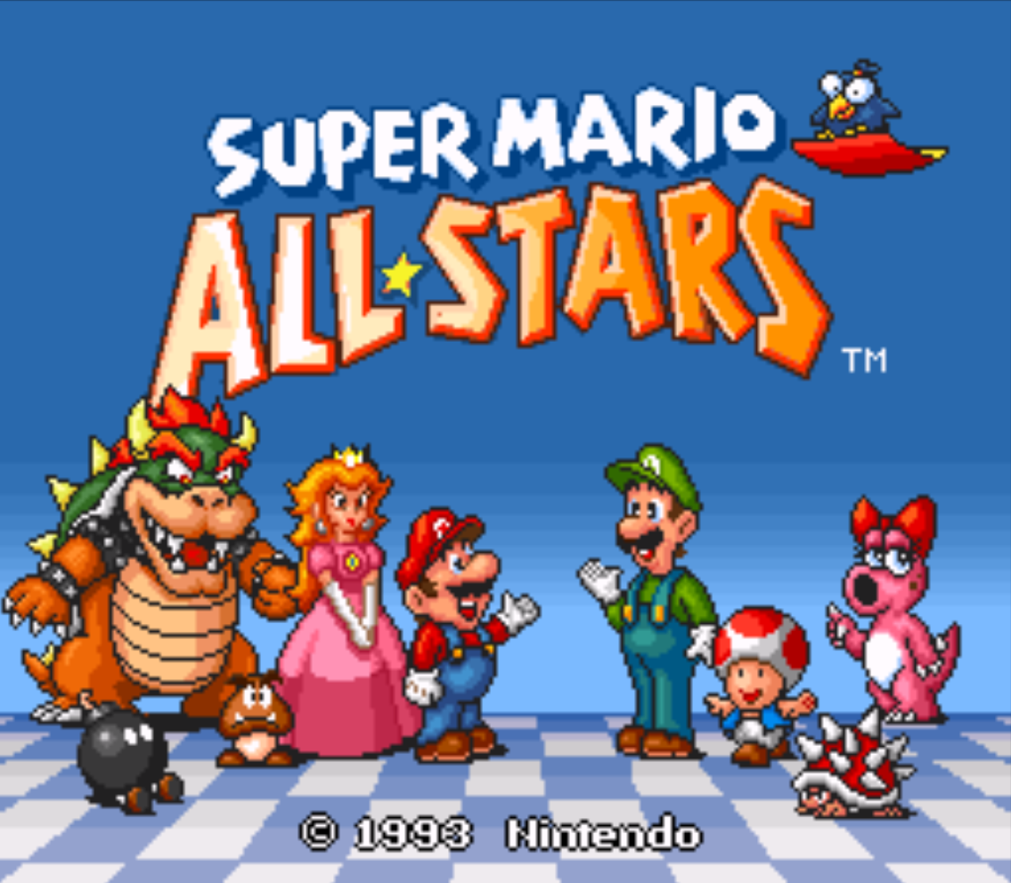 Super Mario All Stars Title Screen
